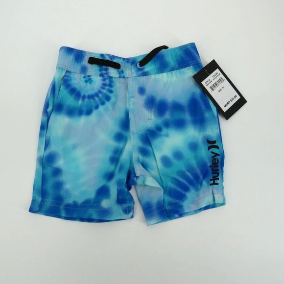 Hurley Toddlers Tie-Dye Swim Shorts  Psychic Blue Size 2T NWT $35 - Picture 1 of 3